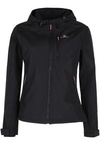 ZUMBA WEAR - Kurtka Softshell Octavia dla Kobiet - Elegancka, Oddychająca i Wodoodporna. Kolor: czarny. Materiał: elastan, poliester. Sport: turystyka piesza