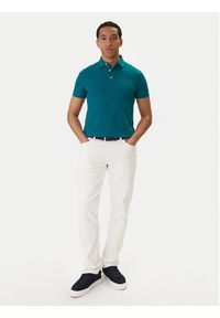 TOMMY HILFIGER - Tommy Hilfiger Polo 1985 MW0MW17771 Zielony Slim Fit. Typ kołnierza: polo. Kolor: zielony. Materiał: bawełna #5