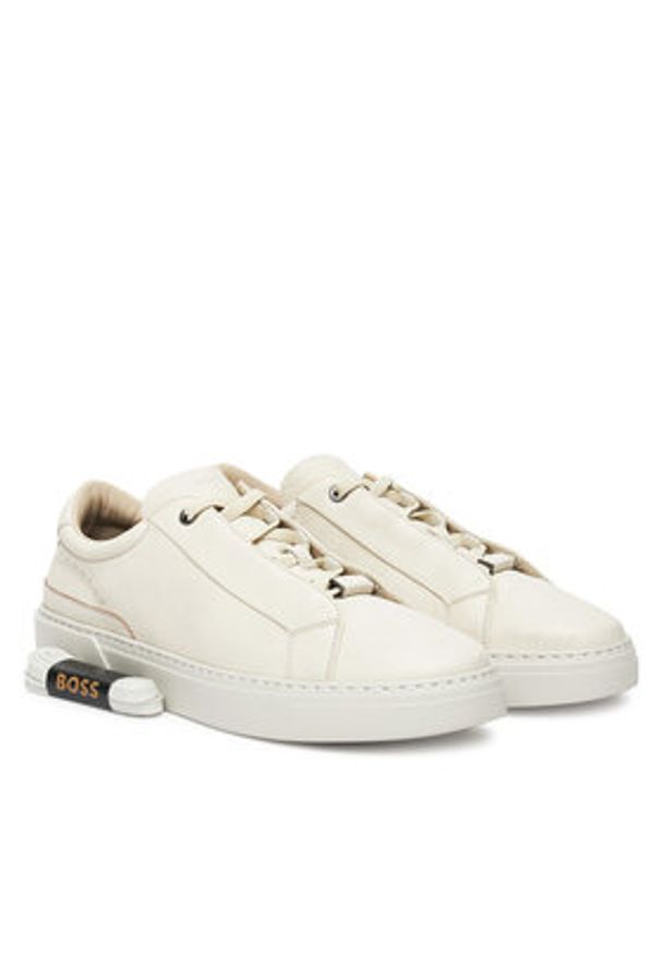 BOSS Sneakersy Gary 50546231 Biały. Kolor: biały. Materiał: skóra