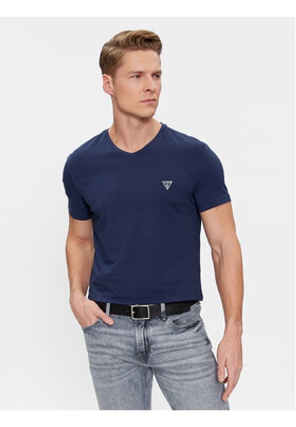Guess Komplet t-shirtów Caleb U97G03 KCD31 Granatowy Regular Fit. Kolor: niebieski. Materiał: bawełna