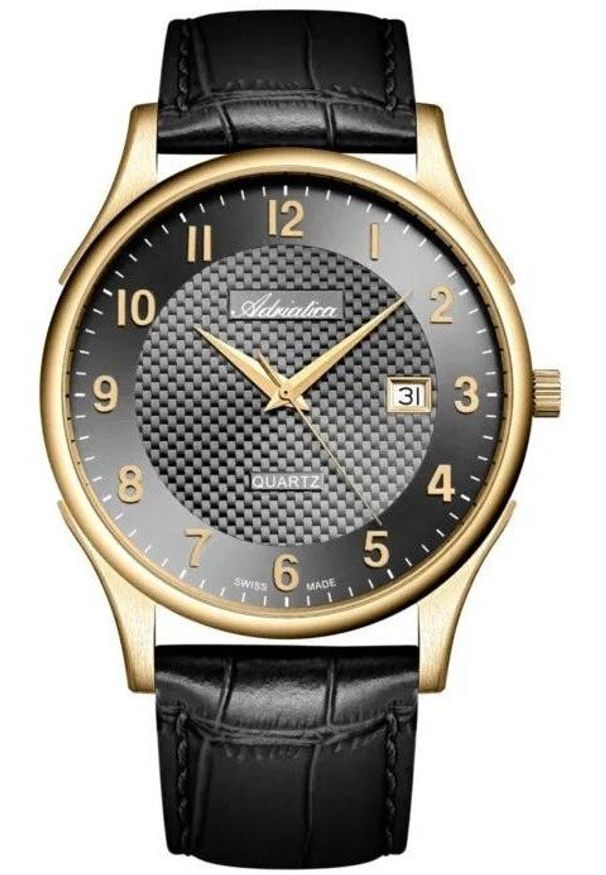 Zegarek męski Adriatica A1246.1226Q czarny. Kolor: czarny