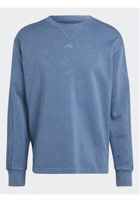 Adidas - adidas Bluza ALL SZN 3-Stripes IR5256 Niebieski Regular Fit. Kolor: niebieski. Materiał: bawełna #5