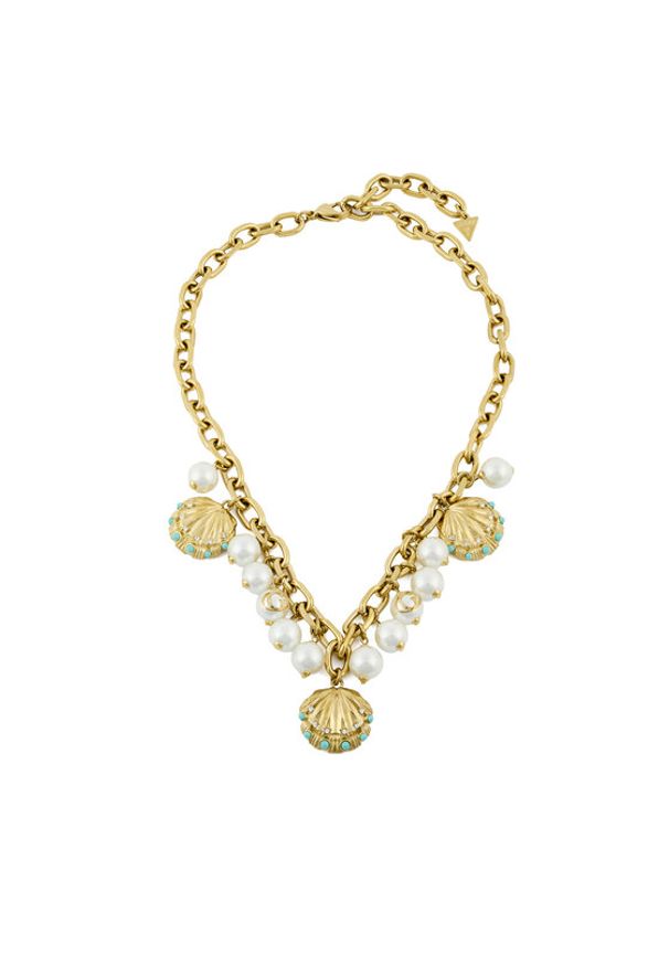 Guess Naszyjnik JUBN05 122JW Złoty. Materiał: metalowe. Kolor: złoty