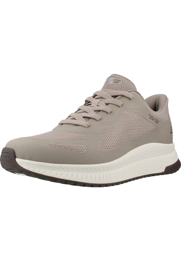 skechers - Buty SKECHERS SLIP-INS BOBS SQUAD 4 Brązowy. Kolor: czarny, brązowy, biały, wielokolorowy. Materiał: tkanina, syntetyk