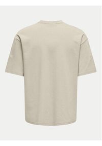 Only & Sons T-Shirt Caspian 22031940 Beżowy Authentic Fit. Kolor: beżowy. Materiał: bawełna #3