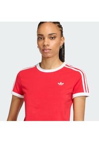 Adidas - adidas T-Shirt 3-Stripes KD3676 Czerwony Slim Fit. Kolor: czerwony. Materiał: bawełna #2