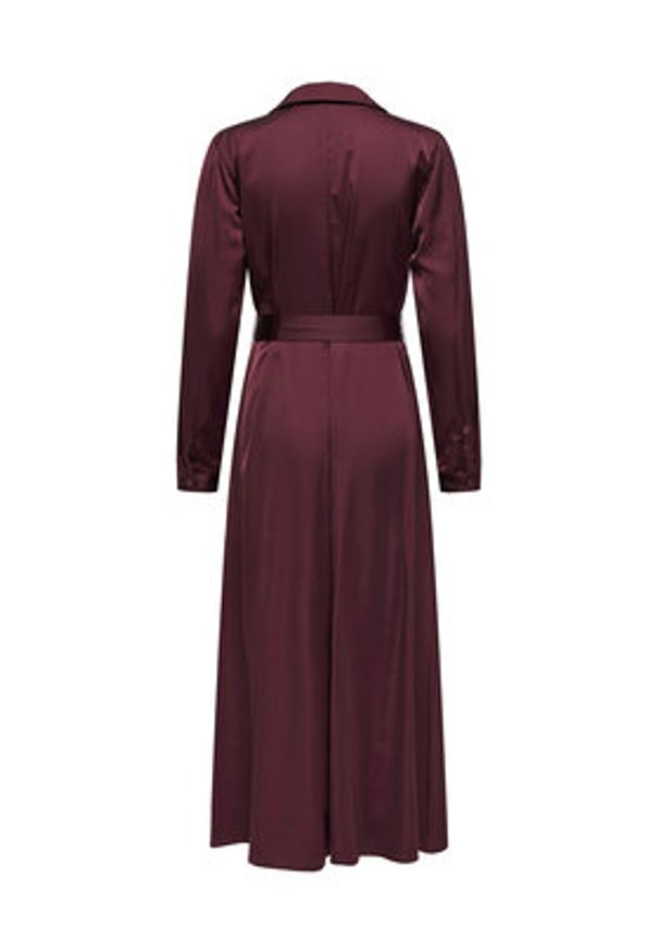 only - ONLY Sukienka koszulowa Mika 15361725 Bordowy Regular Fit. Kolor: czerwony. Materiał: syntetyk. Typ sukienki: koszulowe