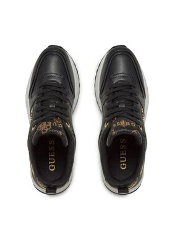 Guess Sneakersy Kaddy FL8DDY ELE12 Czarny. Kolor: czarny. Materiał: skóra