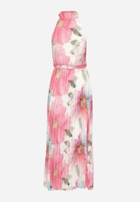 Born2be - Różowa Sukienka z Plisami Wiązaniem i Paskiem z Klamrą Nitenna. Okazja: na co dzień, na imprezę. Kolor: różowy. Długość rękawa: bez rękawów. Typ sukienki: rozkloszowane. Styl: casual, elegancki, klasyczny #4