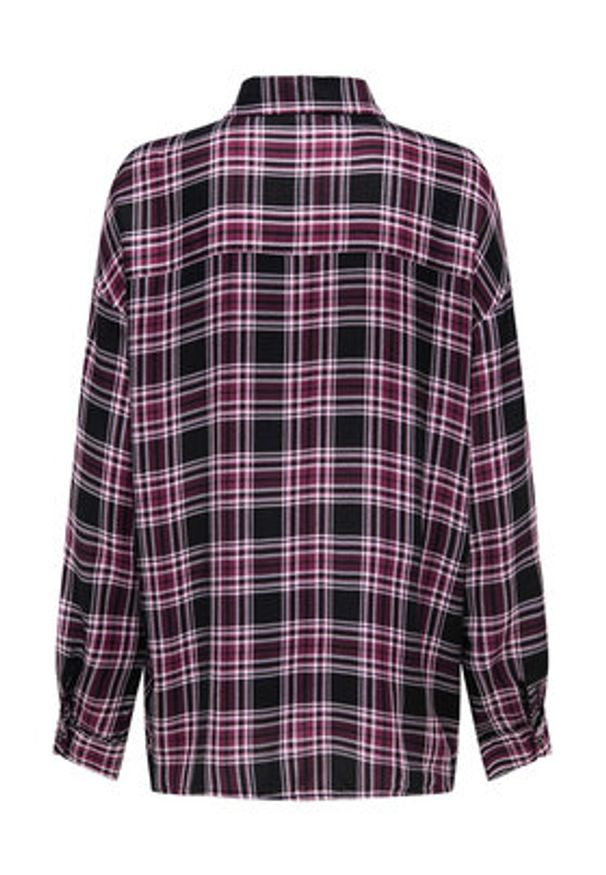 only - ONLY Koszula Evia 15355741 Bordowy Loose Fit. Kolor: czerwony. Materiał: wiskoza
