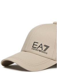 EA7 Emporio Armani Czapka z daszkiem 7X000005 AF11989 M6083 Beżowy. Kolor: beżowy. Materiał: materiał, bawełna #3