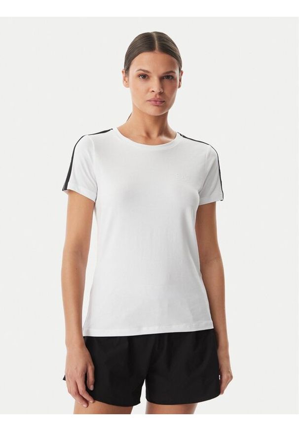 EA7 Emporio Armani T-Shirt 7W001490 AF10373 U0002 Biały Regular Fit. Kolor: biały. Materiał: bawełna