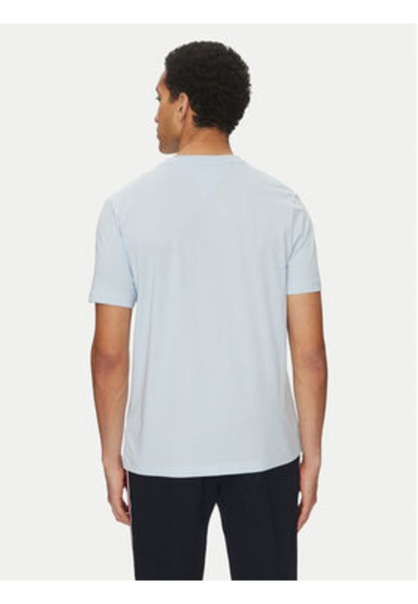TOMMY HILFIGER - Tommy Hilfiger T-Shirt Flag Box MW0MW38636 Błękitny Regular Fit. Kolor: niebieski. Materiał: bawełna