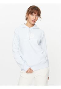 New Balance Bluza Essentials Stacked Logo Hoodie WT31533 Niebieski Regular Fit. Kolor: niebieski. Materiał: bawełna