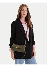 Coach Torebka Jet CAM16 Khaki. Kolor: brązowy. Materiał: skórzane #5