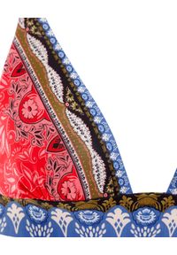 AGUA BENDITA - Top od bikini w orientalny wzór Megan. Kolor: niebieski. Wzór: aplikacja