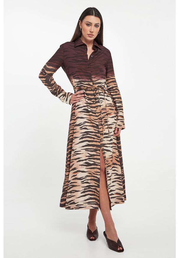 Pinko - Sukienka w zwierzęcy wzór Annabel PINKO. Wzór: motyw zwierzęcy