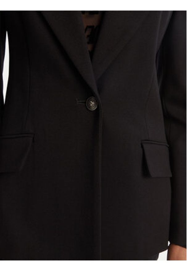 Versace Jeans Couture Marynarka 79HAQ702 J0092 Czarny Slim Fit. Kolor: czarny. Materiał: syntetyk