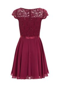 Swing Sukienka koktajlowa 77760510 Bordowy Regular Fit. Kolor: czerwony. Materiał: syntetyk. Styl: wizytowy #7