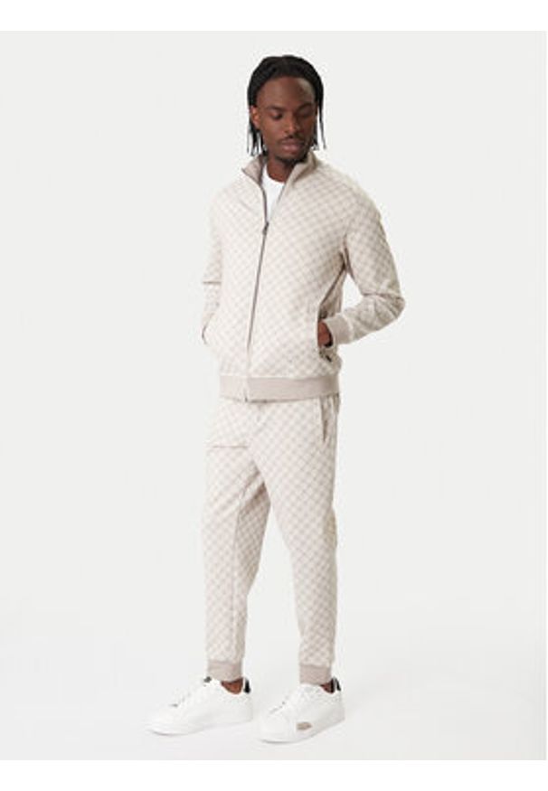 JOOP! Bluza Wendeu 30100506 Beżowy Regular Fit. Kolor: beżowy. Materiał: syntetyk
