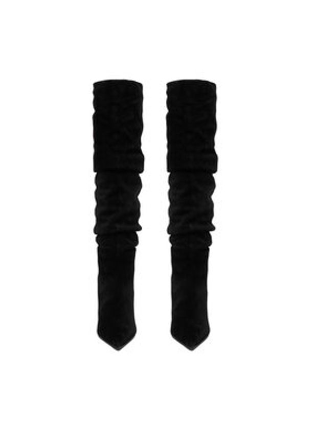 Gino Rossi - GINO ROSSI Kozaki EO-DIANA-121961S Czarny. Kolor: czarny. Materiał: zamsz, skóra