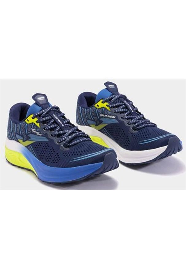 Buty do biegania męskie Joma Victory. Zapięcie: sznurówki. Kolor: wielokolorowy, niebieski, czarny. Materiał: tkanina, materiał, syntetyk. Szerokość cholewki: normalna. Sport: bieganie