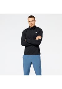 Bluza męska New Balance MT23227BK – czarna. Kolor: czarny. Materiał: materiał, poliester. Sport: fitness