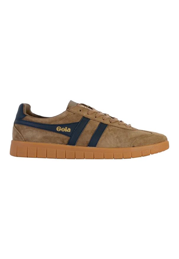 Buty do chodzenia męskie Gola Hurricane Suede. Zapięcie: sznurówki. Kolor: niebieski, wielokolorowy. Materiał: materiał, skóra, syntetyk. Szerokość cholewki: normalna. Sport: turystyka piesza