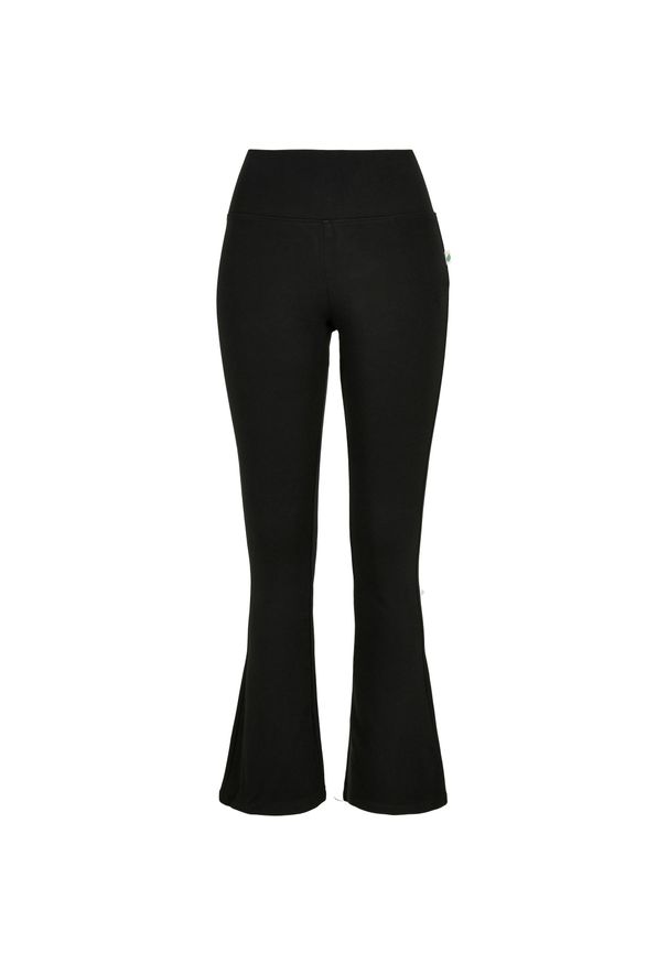 Legginsy damskie Urban Classics organic interlock bootcut. Kolor: czarny
