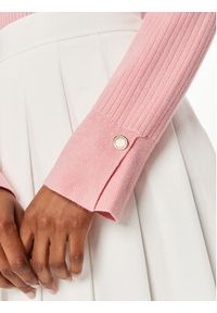 Morgan Sweter 241-MALIL Różowy Slim Fit. Kolor: różowy. Materiał: syntetyk #5