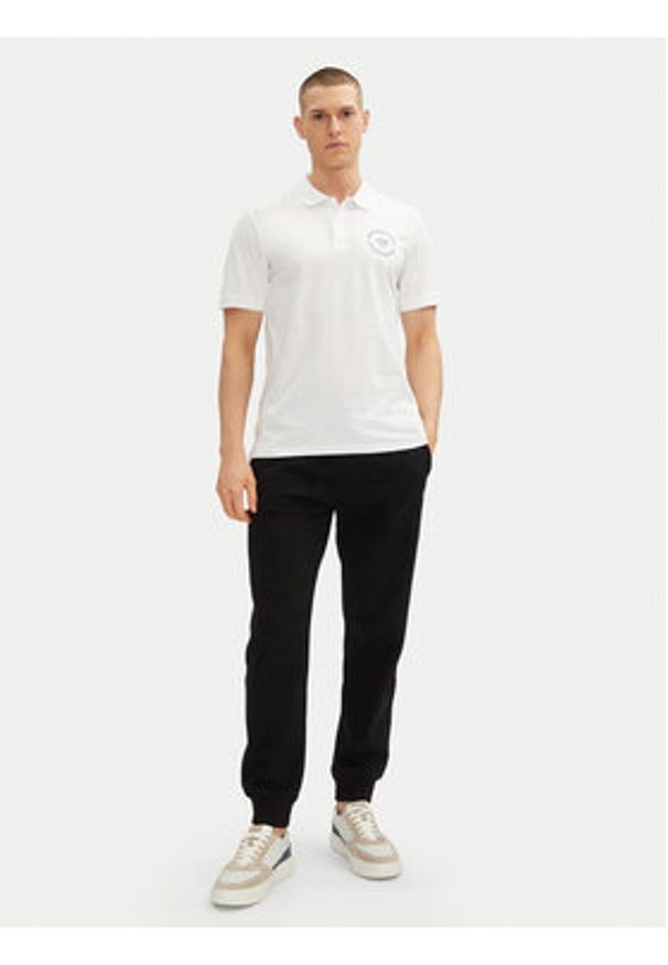 Jack & Jones Polo Simon 12269299 Biały Regular Fit. Typ kołnierza: polo. Kolor: biały. Materiał: bawełna