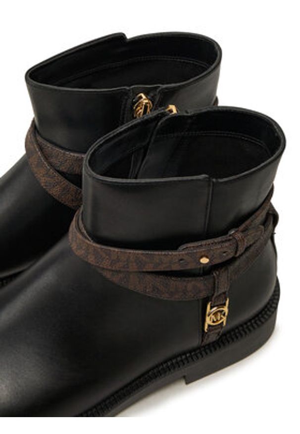 MICHAEL Michael Kors Botki 40F4ABME7L Czarny. Kolor: czarny. Materiał: skóra