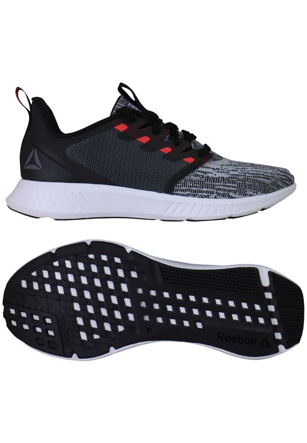 Buty do biegania damskie Reebok Fusium Lite. Zapięcie: sznurówki. Kolor: czarny, szary, biały, wielokolorowy. Materiał: guma, syntetyk, tkanina, materiał. Szerokość cholewki: normalna. Sport: bieganie