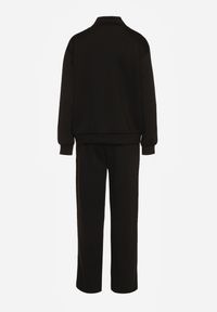 Renee - Czarny Komplet Dresowy z Bawełny Zasuwana Bluza i Spodnie Teviora. Kolor: czarny. Materiał: bawełna, dresówka #5