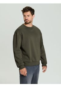 Sinsay - Bluza basic comfort fit - khaki. Kolor: brązowy