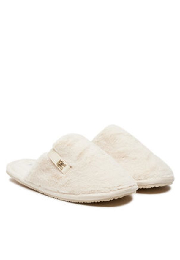 TOMMY HILFIGER - Tommy Hilfiger Kapcie Trenerzy Confort Home FW0FW08138 Biały. Kolor: biały. Materiał: materiał