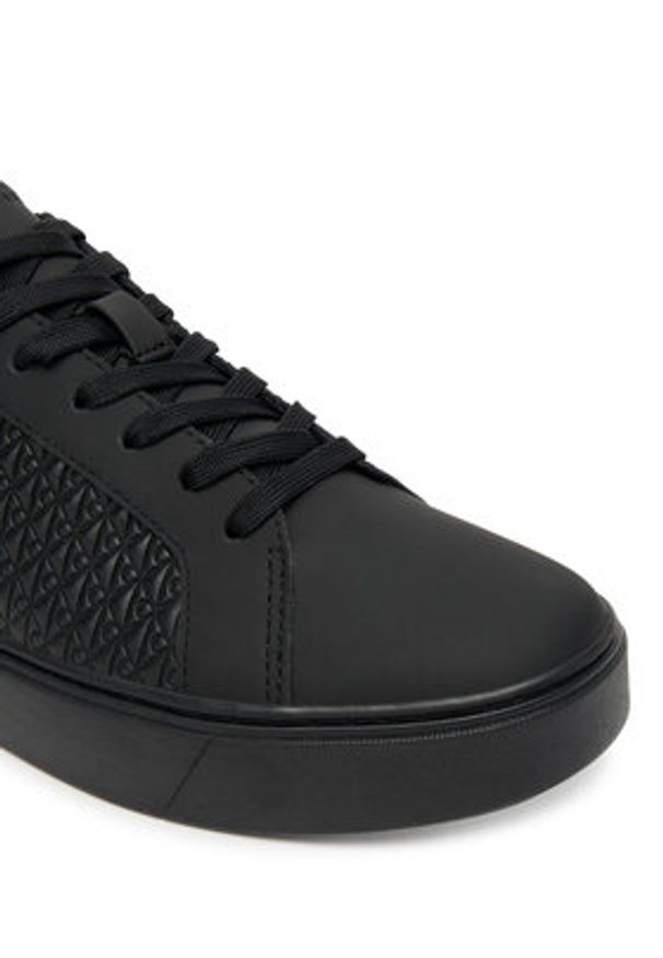 Calvin Klein Sneakersy Classic Cupsole Laceup Aop YM0YM01431 Czarny. Kolor: czarny. Materiał: skóra
