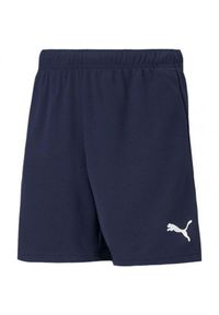 Puma - Spodenki TeamRISE Dla Dzieci. Kolor: niebieski. Styl: sportowy. Sport: turystyka piesza