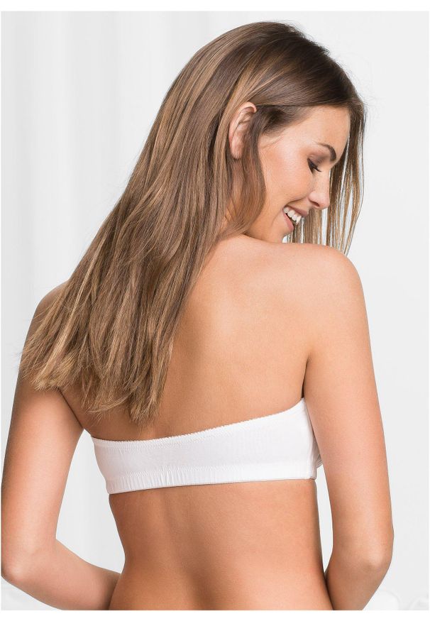 bonprix - Biustonosz bandeau (mis. A i B), bawełna organiczna (2 szt.). Kolor: czarny. Materiał: bawełna. Wzór: gładki