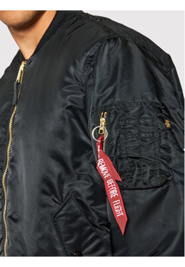 Alpha Industries Kurtka bomber Ma-1 100101 Czarny Regular Fit. Kolor: czarny. Materiał: syntetyk