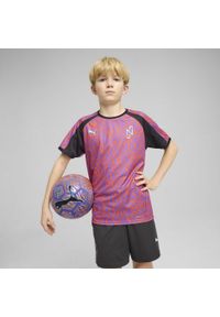 Puma - Młodzieżowa koszulka piłkarska Neymar Jr Creativity PUMA. Kolor: fioletowy, szary, wielokolorowy. Sport: piłka nożna