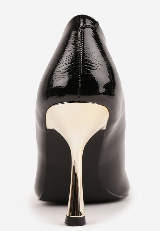 Renee - Czarne Szpilki Vices Lakierowane z Wkładką ze Skóry Naturalnej Olorissa. Kolor: czarny. Materiał: skóra, lakier. Obcas: na szpilce. Styl: wizytowy, elegancki