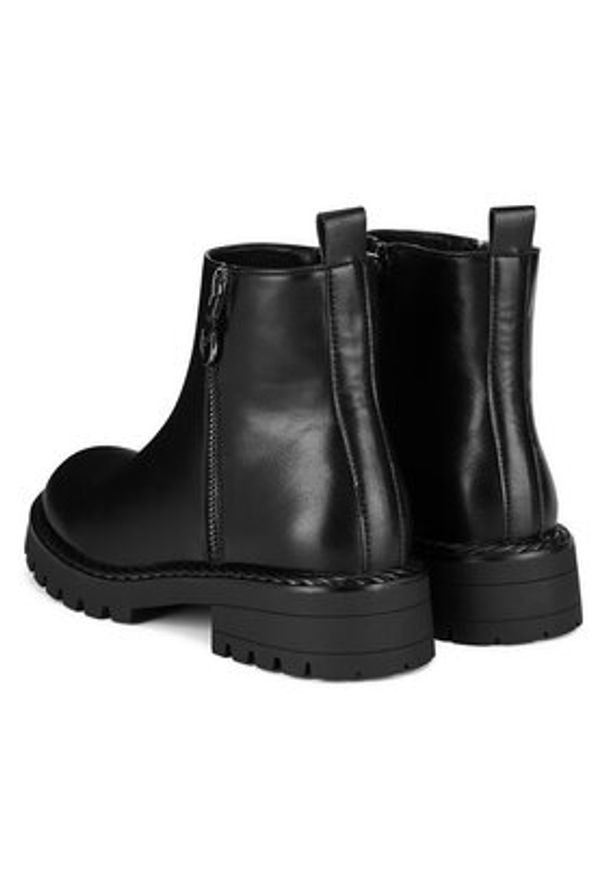 DeeZee Botki WS6116-12 Czarny. Kolor: czarny. Materiał: skóra