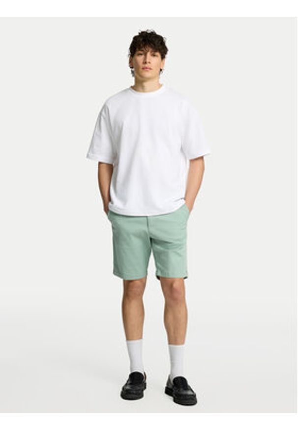 Selected Homme Szorty materiałowe Miles 16092329 Zielony Slim Fit. Kolor: zielony. Materiał: bawełna