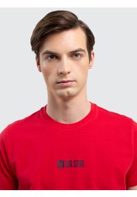 Big-Star - Koszulka męska z niewielkim logo BIG STAR na piersi czerwona Techson 603. Kolor: czerwony. Materiał: jeans, bawełna, materiał. Wzór: nadruk. Styl: klasyczny, elegancki, wakacyjny, sportowy #5