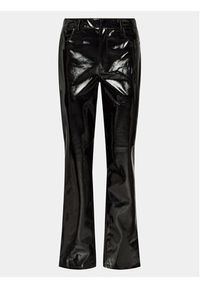Gina Tricot Spodnie z imitacji skóry 21348 Czarny Regular Fit. Kolor: czarny. Materiał: syntetyk #4