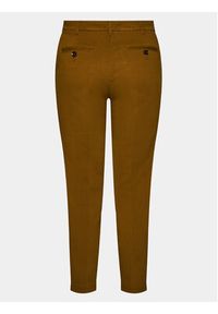 Sisley Chinosy 48M855BK7 Brązowy Slim Fit. Kolor: brązowy. Materiał: bawełna #3