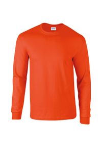 GILDAN - Koszulka z długim rękawem ultra bawełniana Gildan. Kolor: pomarańczowy. Materiał: bawełna. Długość rękawa: długi rękaw. Długość: długie #1