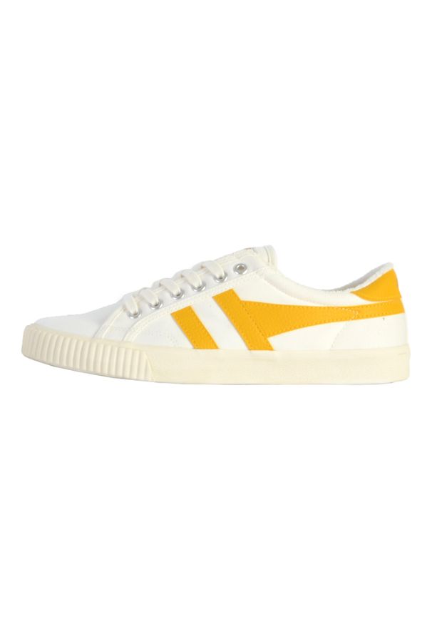 Buty do chodzenia damskie Gola Tennis Mark Cox. Zapięcie: sznurówki. Kolor: biały, żółty, wielokolorowy. Materiał: materiał. Szerokość cholewki: normalna. Sport: turystyka piesza