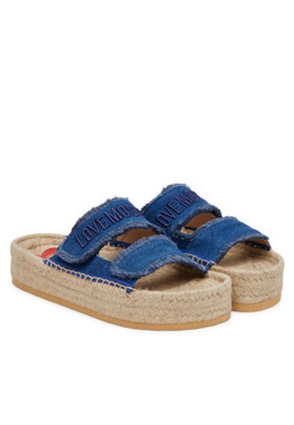 Love Moschino - LOVE MOSCHINO Espadryle JA28383G0MJO5700 Niebieski. Kolor: niebieski. Materiał: materiał